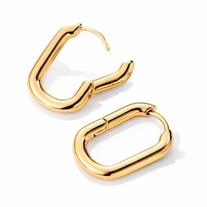 New! Madewell Cosmo Gold Plated Huggie Earrings (3016) NWOT